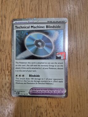 QTY 1 Pokémon Technical Machine: Blindside Trainer Tool Card